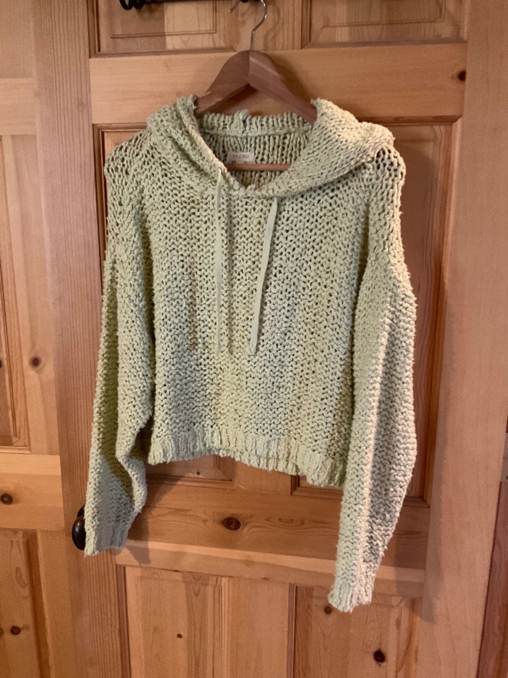 Pilcro by Anthropologie -Knit Cotton Pullover Hoodie